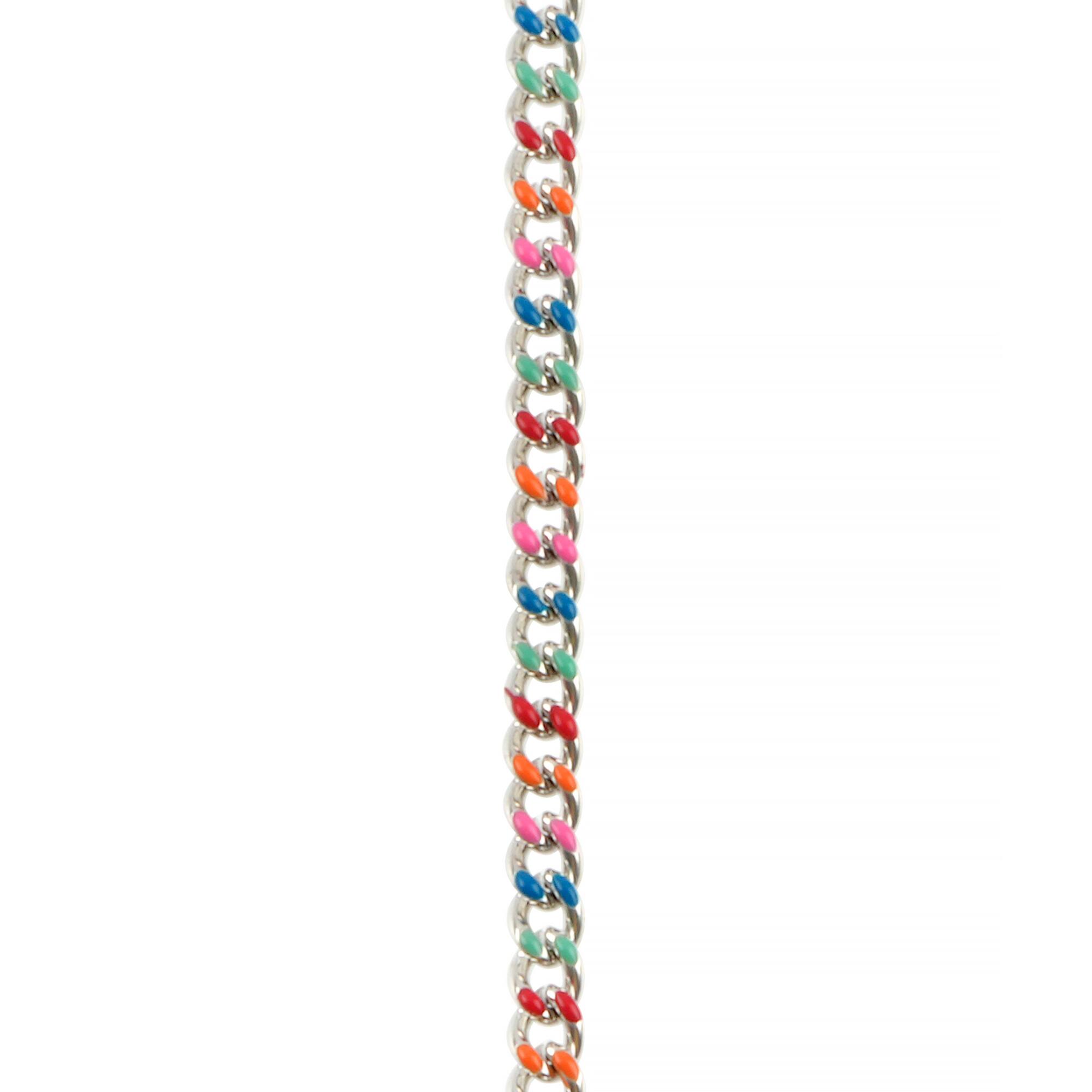 18" Rhodium Enamel Curb Chain by Bead Landing™
